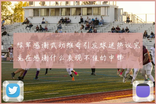 绿军感谢武切维奇引发球迷热议究竟在感谢什么表现不佳的中锋